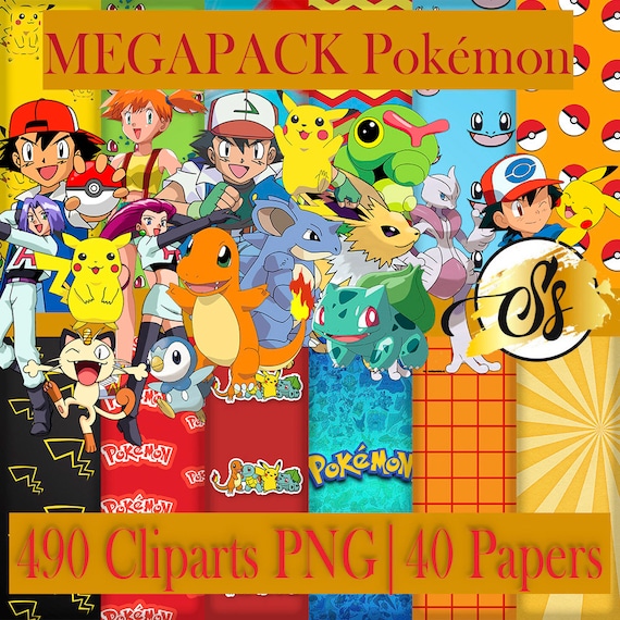 Pokemon Clipart, Anime PNG, Pokemon Anime Birthday, Pokemon Anime Digital Paper, Pokemon Anime Cliparts, Movies Anime cod:034