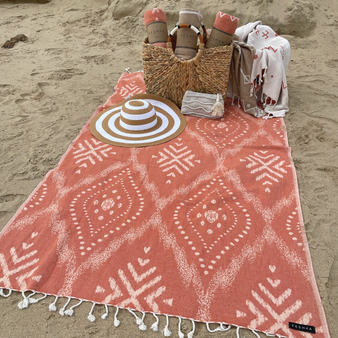 100 Organic Cotton Turkish Beach Towel Sand Free Eco Etsy