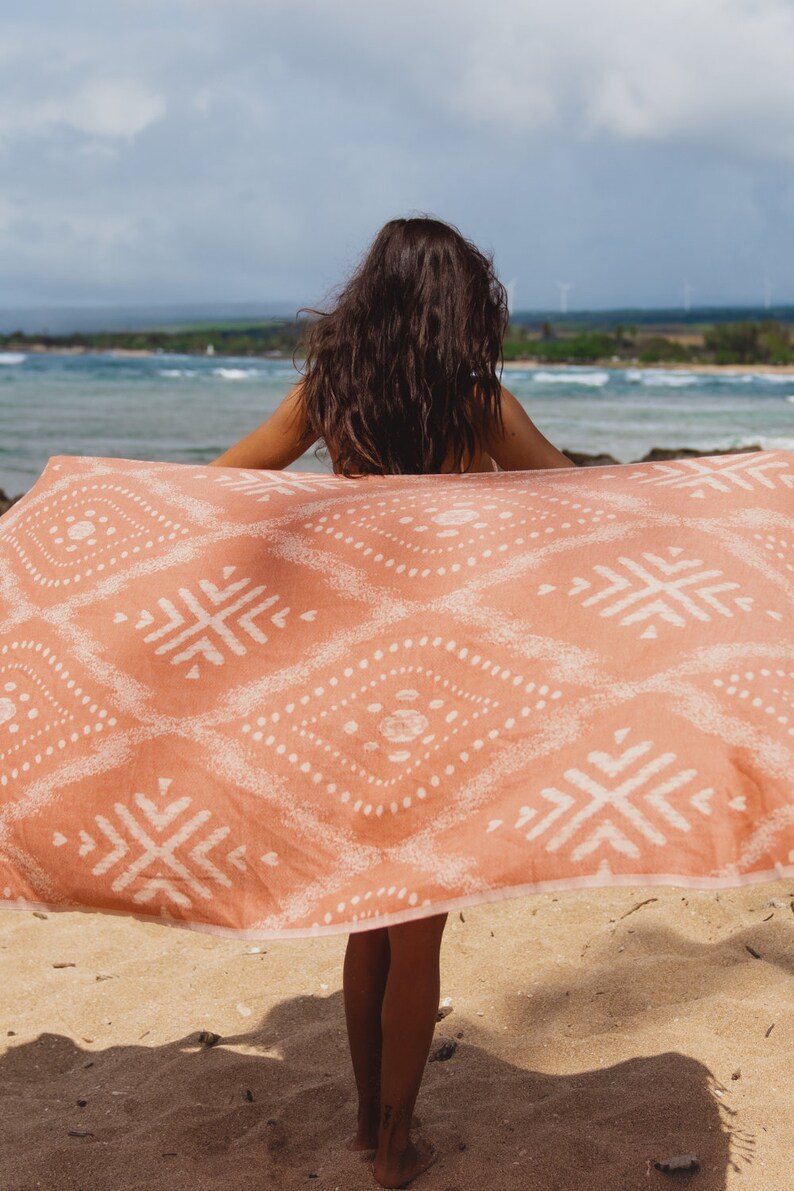 Turkish Throw Blanket 37x67 Lightweight and Soft Organic Cotton Towel Perfect Gift for Home, Beach, Travel image 9