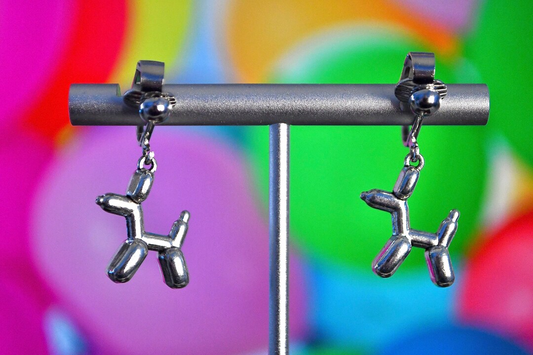 Balloon Animal Clip on Earrings Hypoallergenic Hook cute Etsy