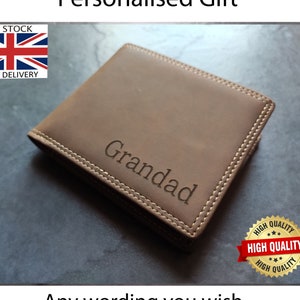 Carteira masculina de luxo em couro com efeito de cavalo marrom gravado a laser personalizado