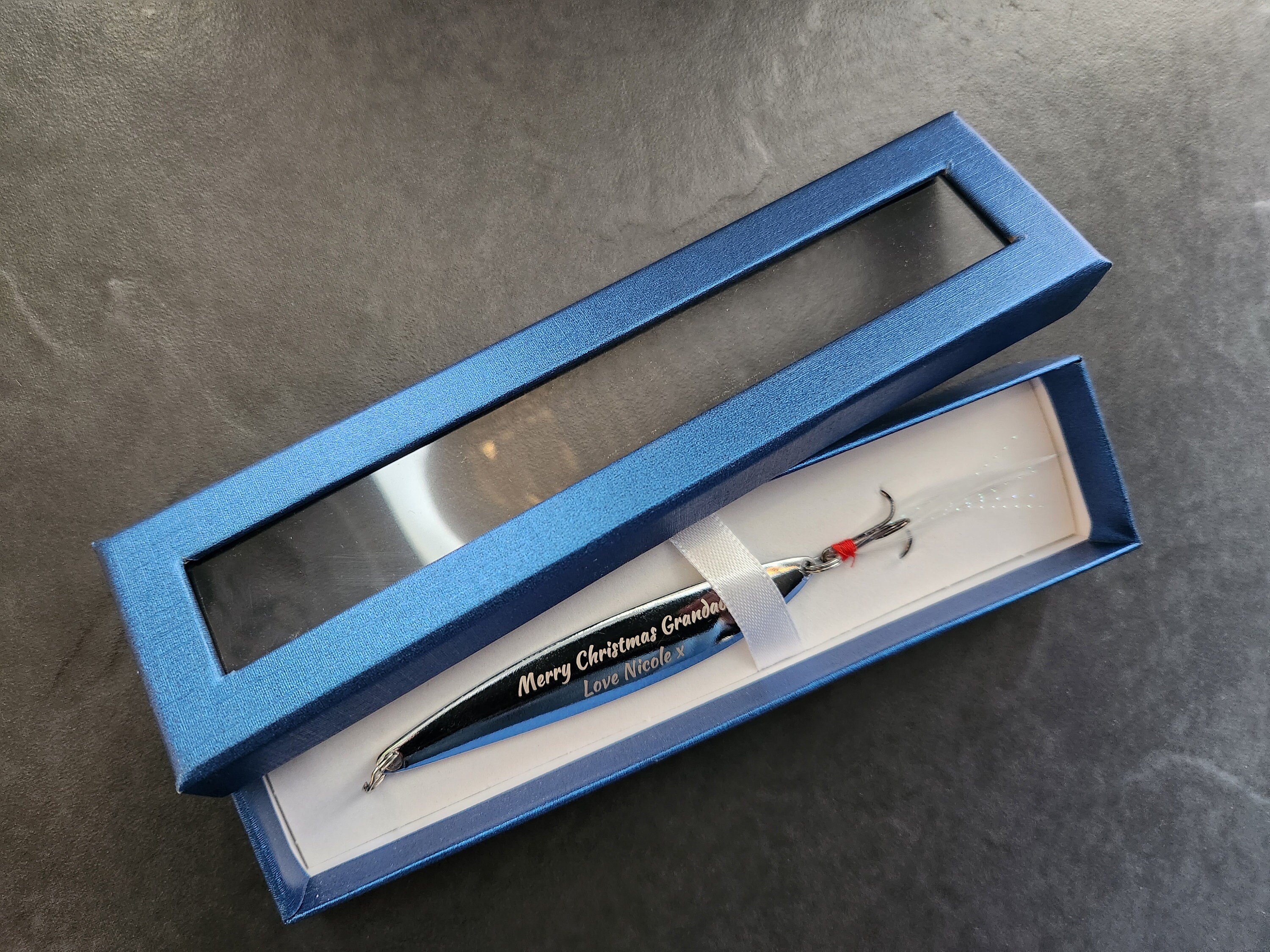 Personalized Fishing Custom Engraved Lure - Favorite catch - Hooked on you - Any text Gift Present - Best Catch of My Life - oFishially