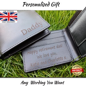 Personalised Laser Engraved Black PU Leather Wallet For Men - Best Custom Gift