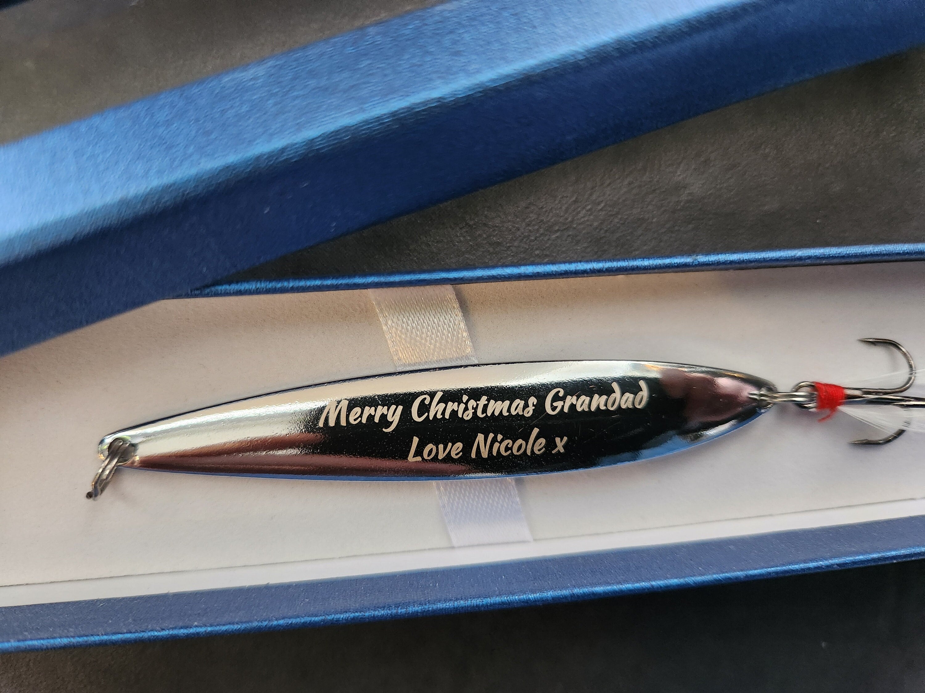 Personalized Fishing Custom Engraved Lure - Favorite catch - Hooked on you - Any text Gift Present - Best Catch of My Life - oFishially