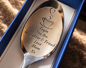 Personalised Stainless Steel Tea Spoon – Coffee Lover Gift, Romantic Keepsake