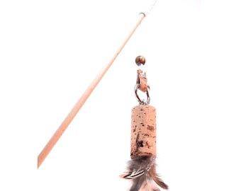 Varita de gato loca con plumas