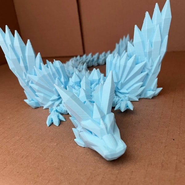 3d Printed Dragon Articulated With Wings Etsy Israel