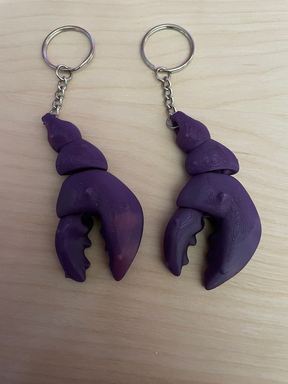 3d Print Lobster Claw Keychain Etsy