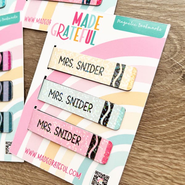 Personalized Teacher Magnetic Bookmarks Custom Teacher School Planner Markers Teacher Appreciation Gift