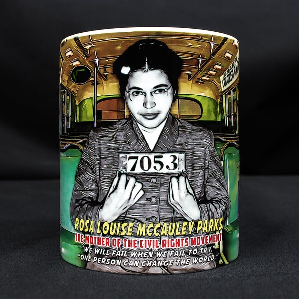 Rosa Parks Informational Photo Mug Shot Mug.