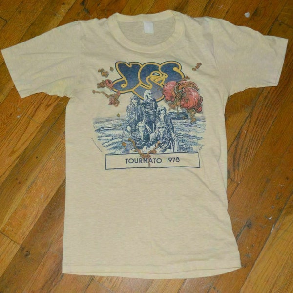 New 1978 YES Vintage Rock Band Concert Tour T-Shirt Size USA
