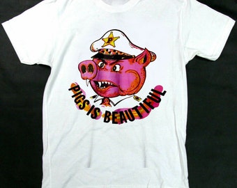 New Best Vintage Pigs Is Beautiful Captain Spaulding T-Shirt Size USA