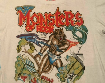 New 1988 Vintage Monsters of Rock T-shirt Size USA - Etsy