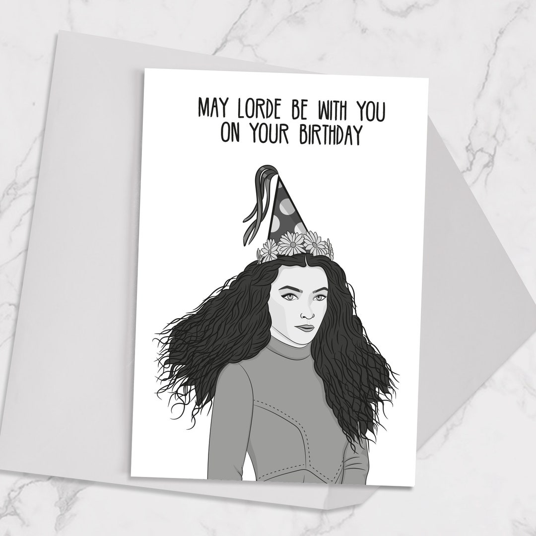 Lorde Birthday Card - Etsy