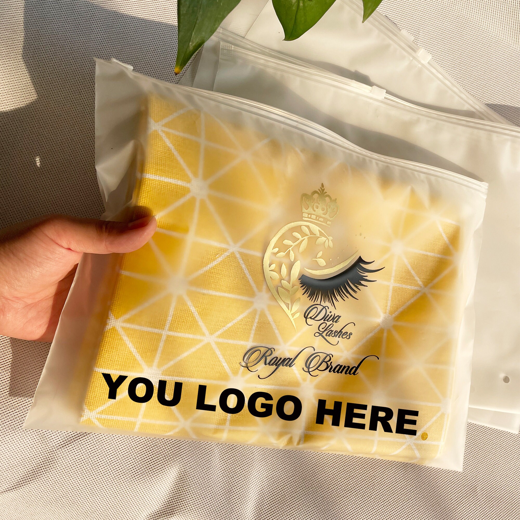 100pcs customized horizontal zipper frosted zipper bags Etsy