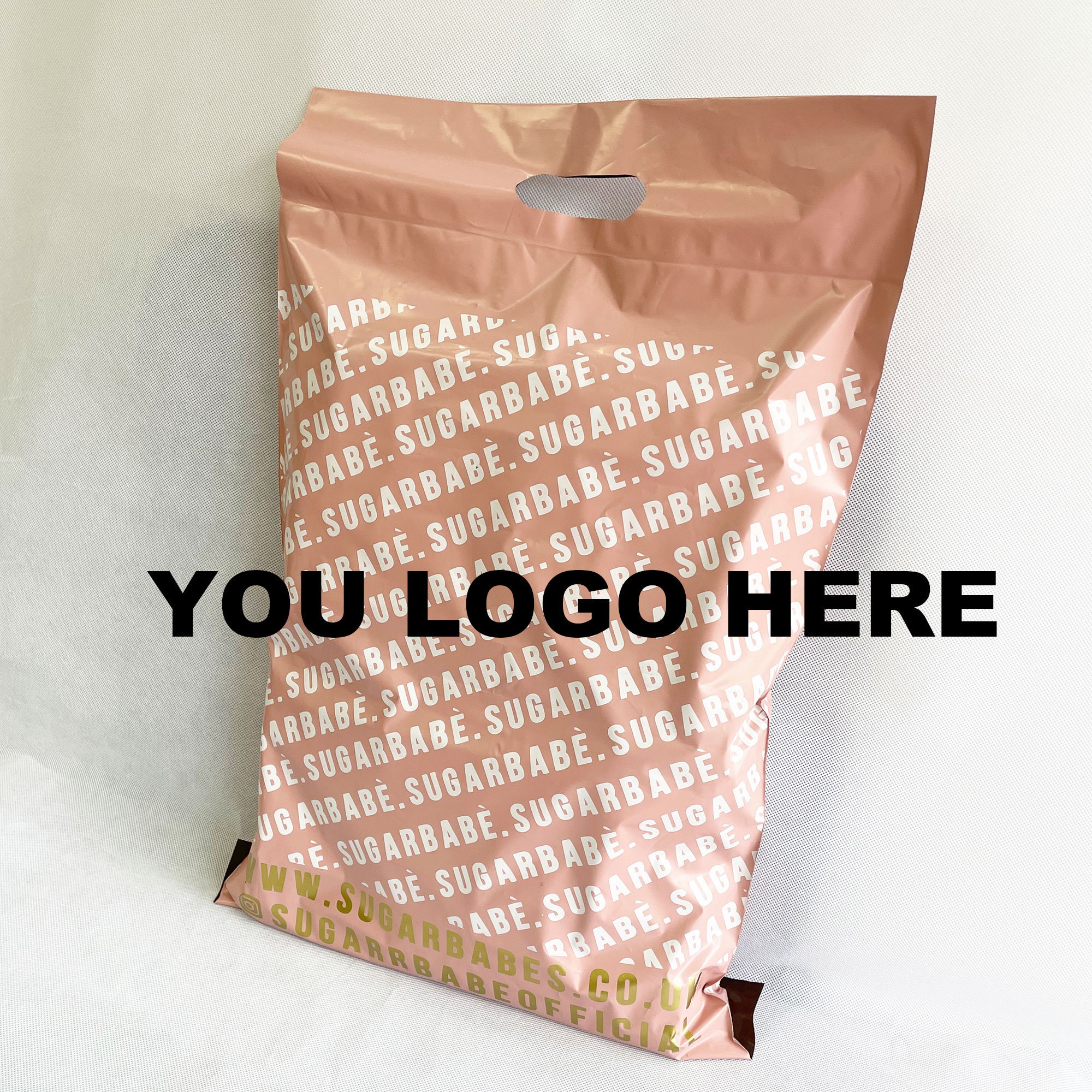 Customized Poly Mail Pink Handle Bag Customized Postage Bag Etsy
