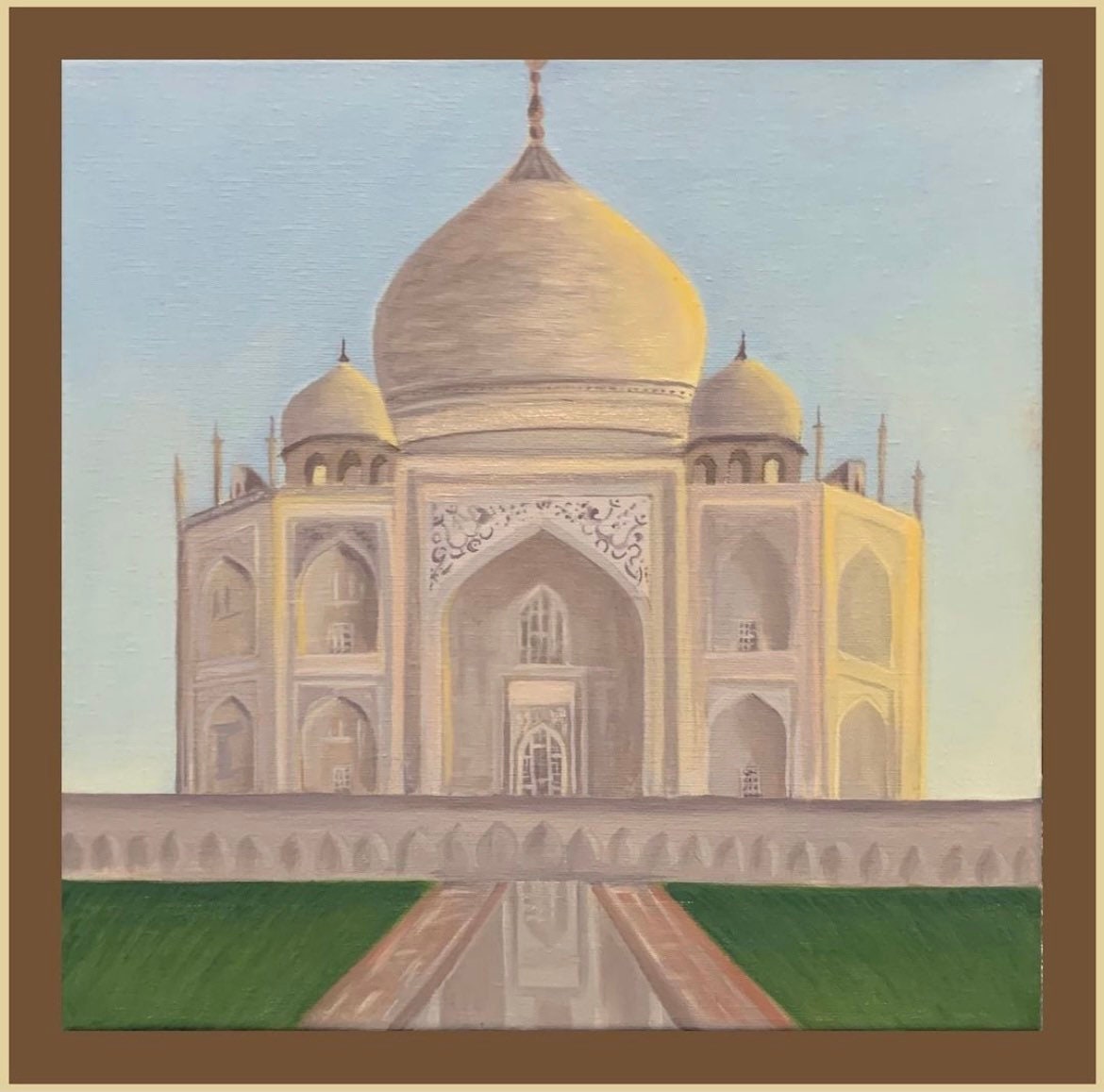 Original Oil Painting Taj Mahal Etsy