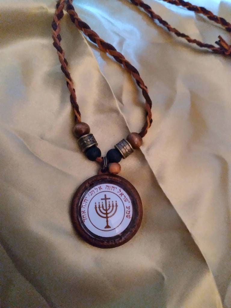 Messiah Menorah Pendant Necklace. Etsy UK