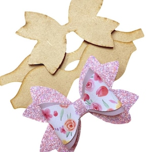 Super Cute  Hair Bow Wooden Tracing Template For Easy Hair Bow Making