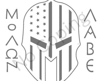 Adesivo Paraurti Molon Labe – Decalcomania In Vinile Opaco 6″ (15 Cm) Per Auto, Bianco - 4