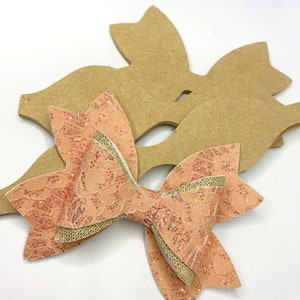 Super Cute  Hair Bow Tracing Template Set of 4 Wooden Templates For Easy Hair Bow Making