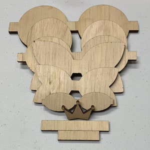 Minnie Ears Hair Bow 7 Layer Wooden Tracing Template for Easy Hair Bow Making 34 image 2