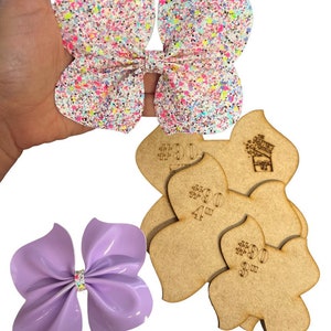 Set Of 3 Beautiful Pinch Hair Bow Tracing Templates, Hair Bow Making Made Easy, Wooden Tracing Template for Making Bows #90