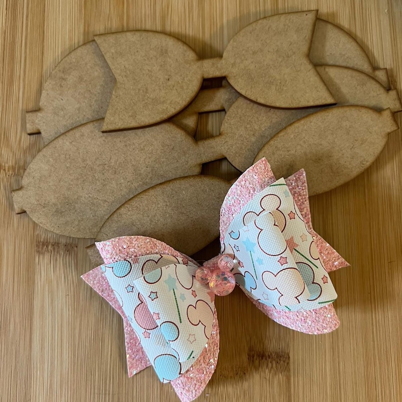 Faux Leather Bow Template Etsy