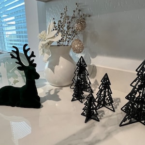 Kerstbomen - 3D-tafeldecoraties, set van 5 feestelijke decoraties voor thuis, kerstfeest of cadeau