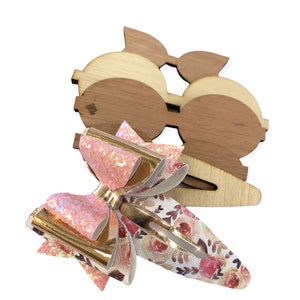 Cute Snap Clip Hair Bow Five Layer Wooden Tracing Template for Easy Hair Bow Making #11