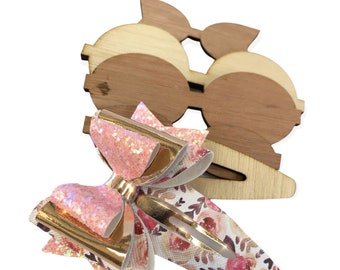 Cute Snap Clip Hair Bow Five Layer Wooden Tracing Template for Easy Hair Bow Making #11