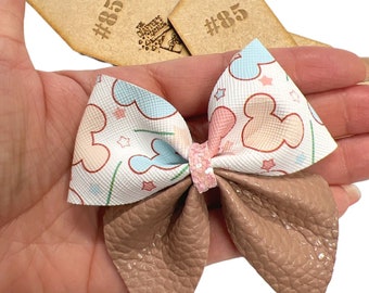 Simple Cheer Hair Bow 2 Layer Wooden Tracing Template For Easy Hair Bow Making