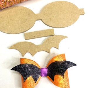 Halloween Bat Hair Bow Wood Template for all your scary halloween fun