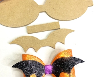 Halloween Bat Hair Bow Wood Template for all your scary halloween fun