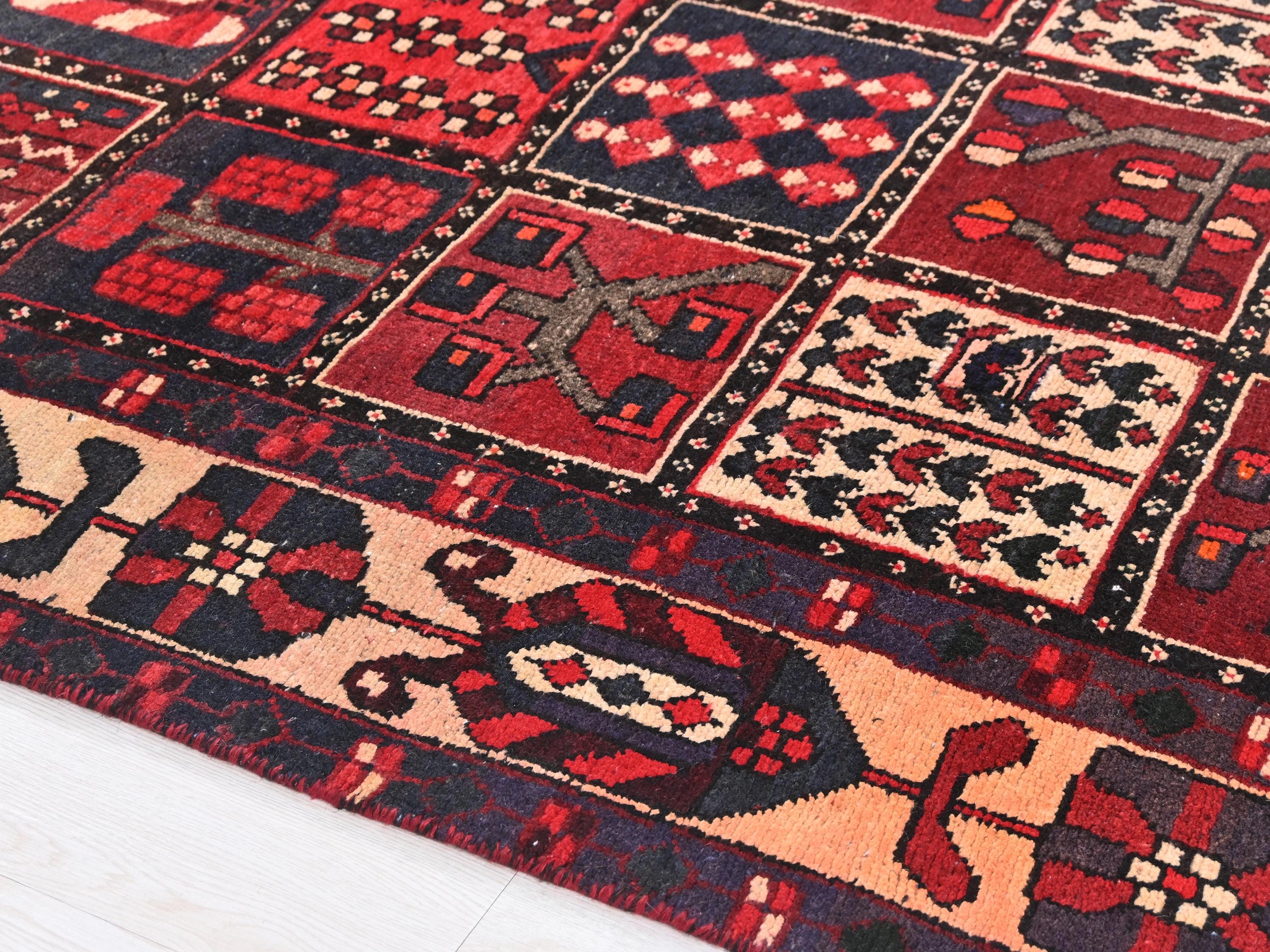Oriental Vintage Hand-knotted Crimson Red 7x9 Ft Anatolian Area