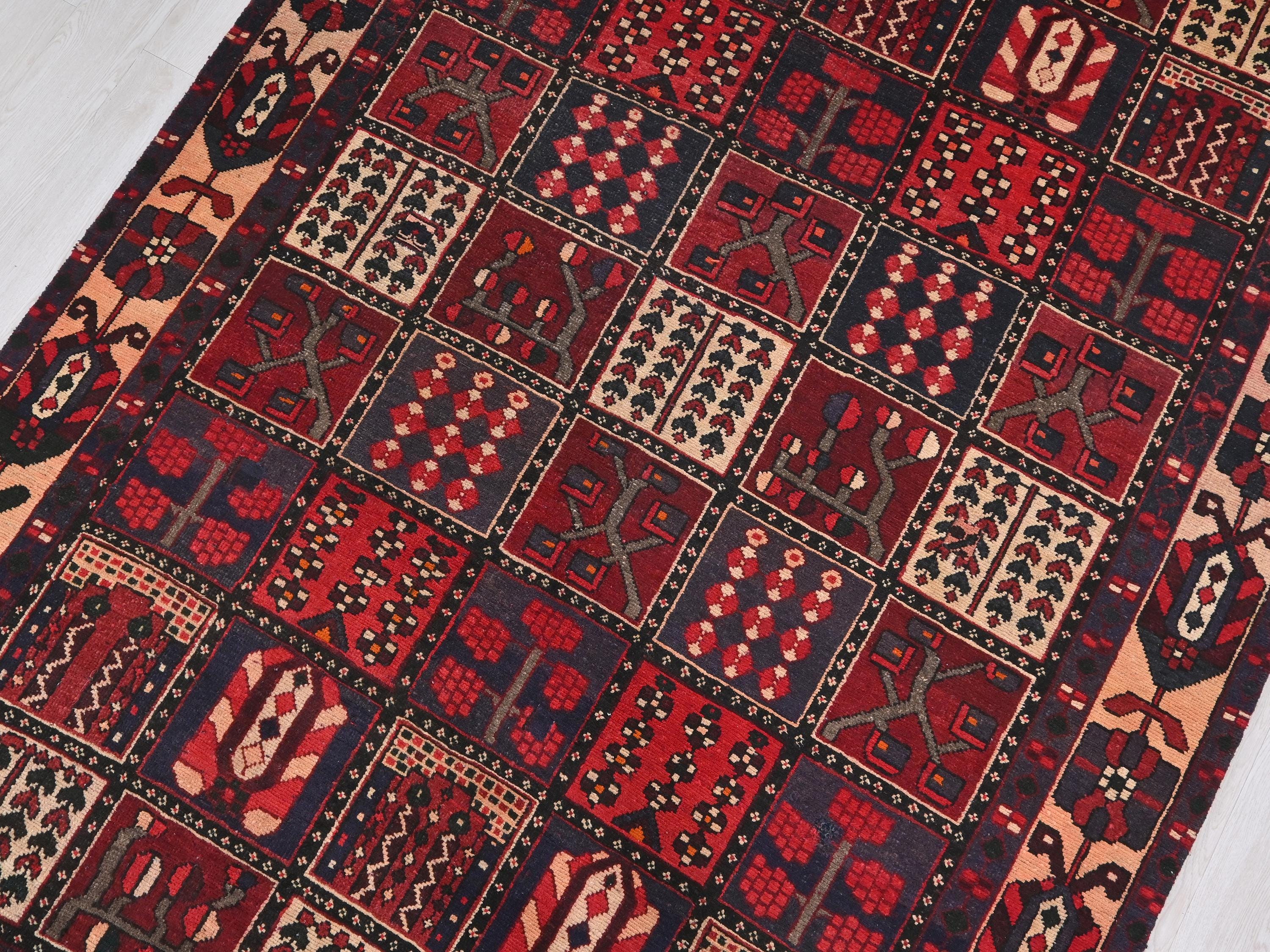 Oriental Vintage Hand-knotted Crimson Red 7x9 Ft Anatolian Area