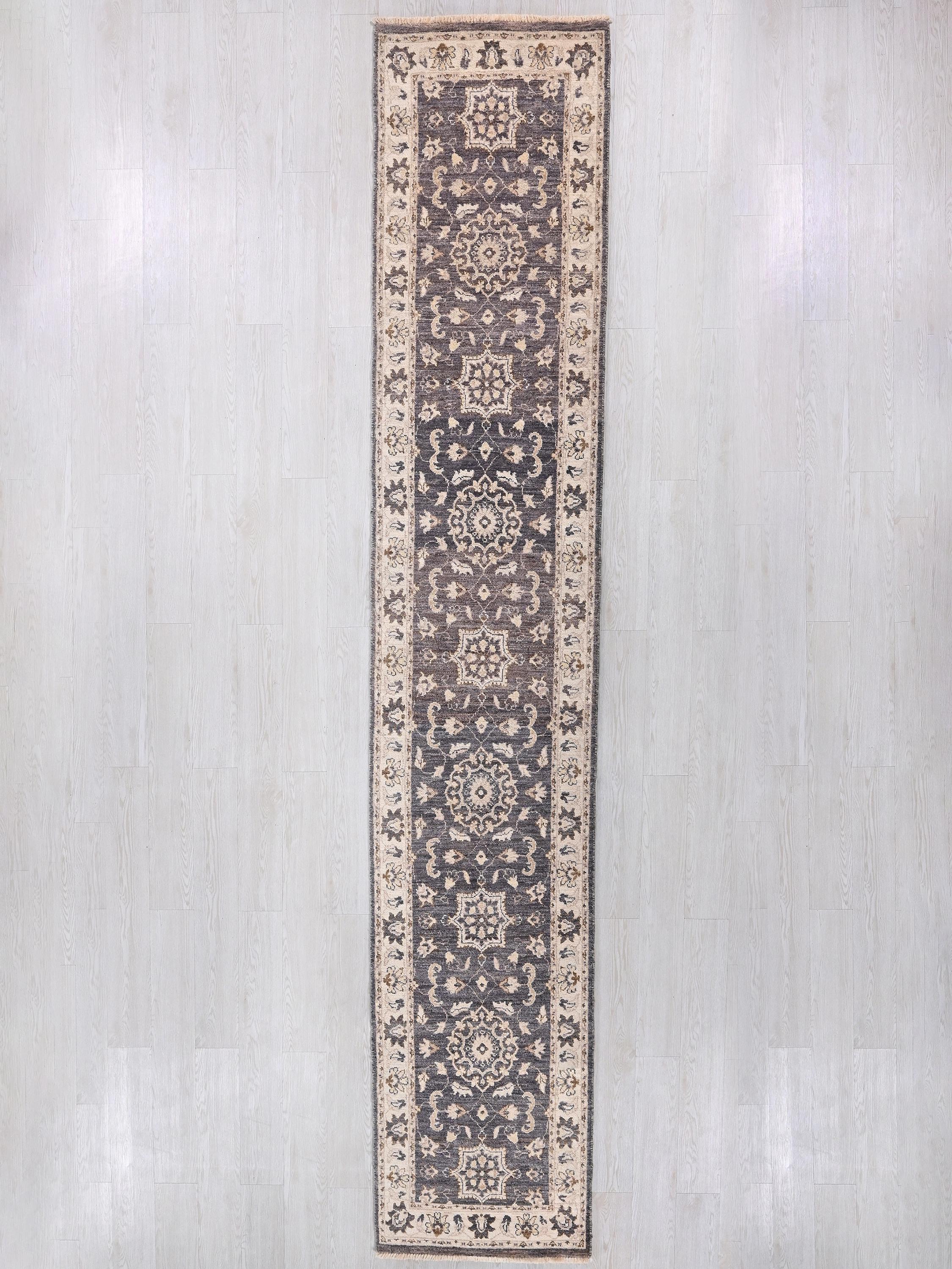 Raincloud Rug Persian Style Vintage Rain Cloud Blue Oriental 3x13 Ft Hand-knotted ...