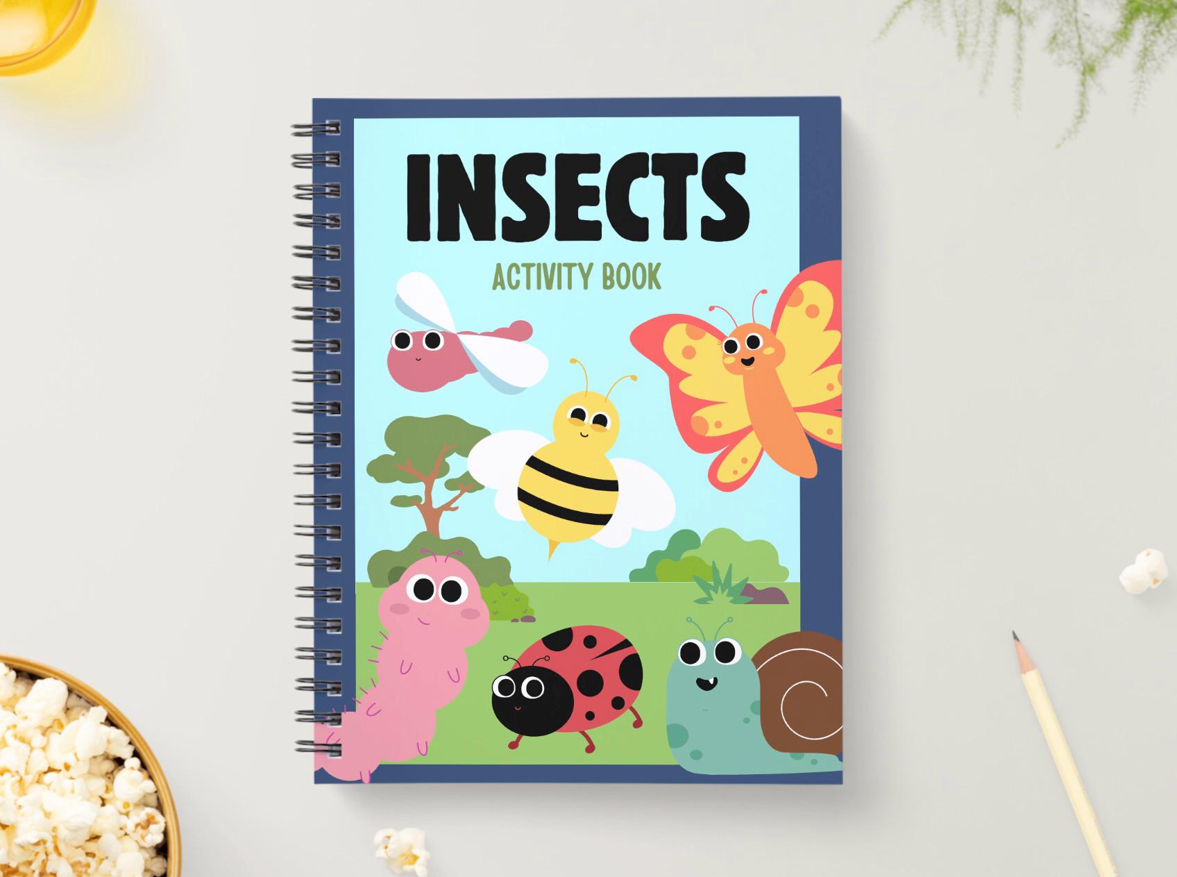 Insect Activity Books Insect Activity Book for Kids | Printable Homeschool Science Workbook ...