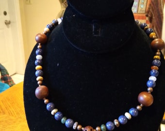 24" Gemstone Lapis Lazuli Necklace