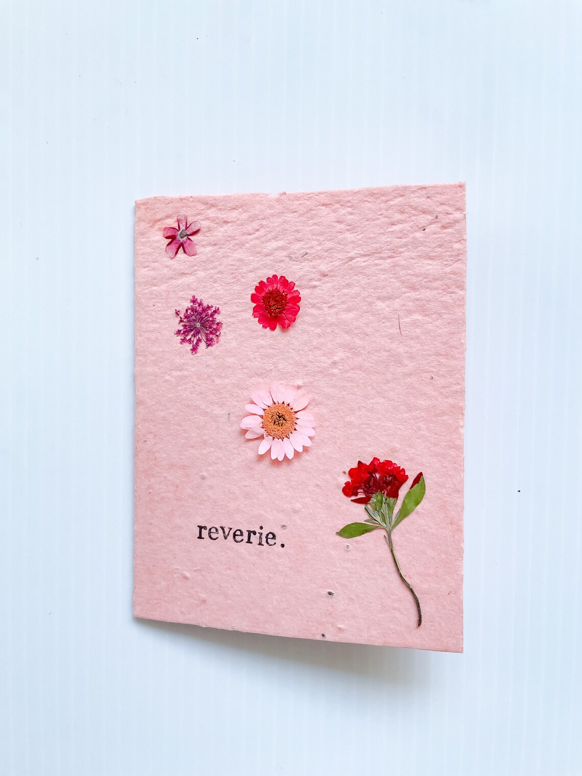 Handmade Seed Paper Greeting Cards With Real Flowers Pack of Etsy