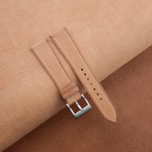 Beige Babele Leather Strap Bands, Handmade Beige Babele Leather Watch Strap, Bebele Strap Watch 18mm 19mm 20mm 21mm 22mm 23mm 24mm