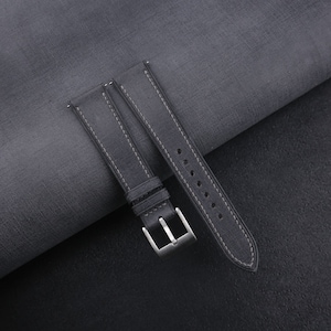 Black Babele Leather Strap Bands, Handmade Black Babele Leather Watch Strap, Bebele Strap Watch 18mm 19mm 20mm 21mm 22mm 23mm 24mm