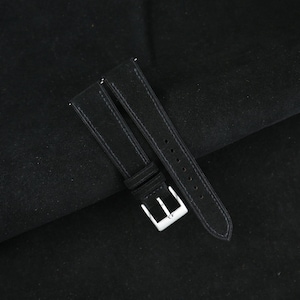 Handdn Watchstraps Black Suede Quick Release Strap, Suede Black Strap Watch, Suede Watch Bands 16mm 18mm 19mm 20mm 21mm