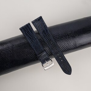Handdn Watchstraps Lizard Navy Quick Release Strap, Navy Lizard Leather Watch Strap, Lizard Leather Watch 16mm 18mm 20mm 22mm