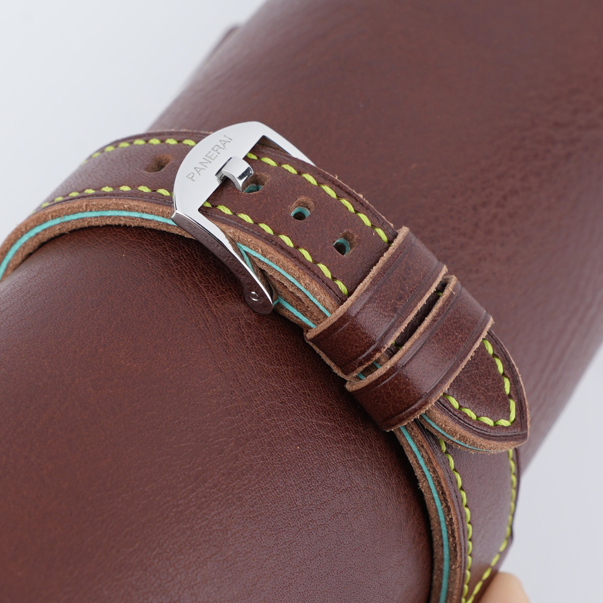 Brown italian vachetta leather strap for Panerai HDPAM14 - HDSTRAPS