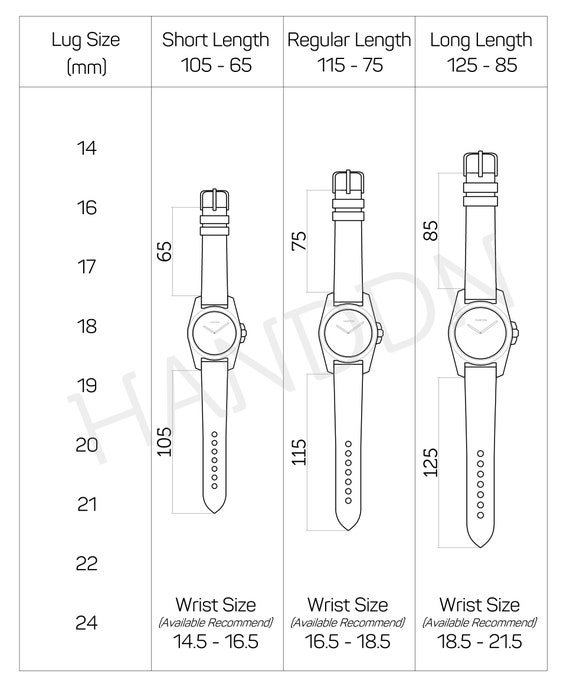 Short Length Leather Watch Strap