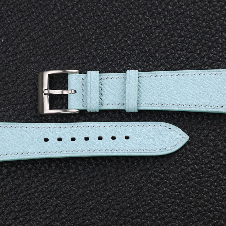 Tiffany Blue Epsom Leather Watch Strap Tiffany Blue Epsom Etsy