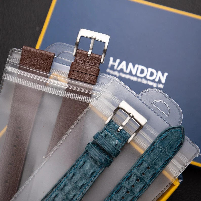 Handmade Lizard Leather Watch Strap, Zirconium Color, Classic