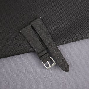 Bracelets de montre faits main en toile de voile noir, bracelets en toile de voile noirs 18 mm 20 mm 22 mm Personnalisez toutes les tailles