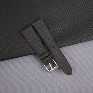 Handdn Watchstraps Handmade Sailcloth Watch Strap Black, Sailcloth Black Strap Bands 18mm 20mm 22mm Customize any size